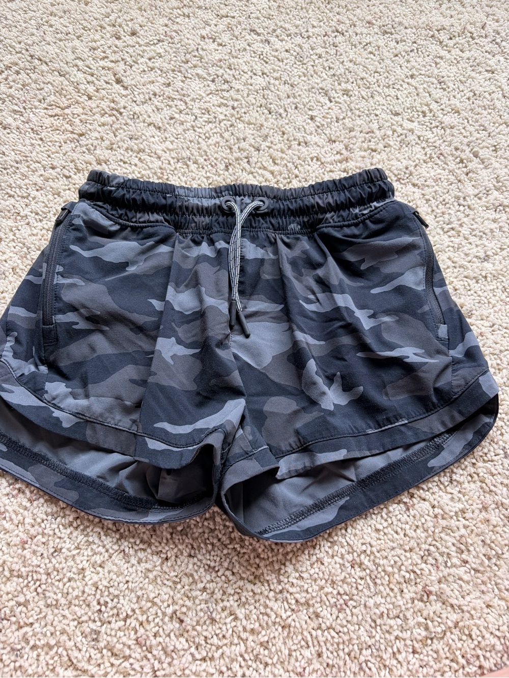 Kids Athleta girl Black Camo Athletic Shorts - Drawstring Waist